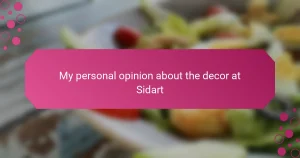 My personal opinion about the decor at Sidart