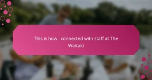 This is how I connected with staff at The Waitaki