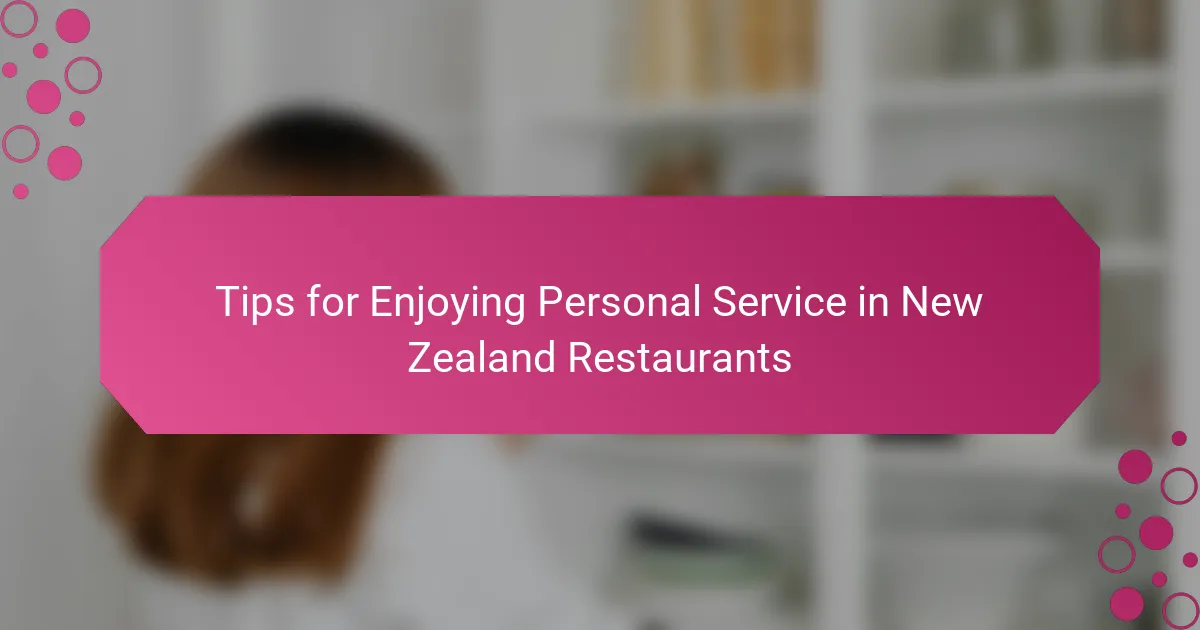 Tips for Enjoying Personal Service in New Zealand Restaurants